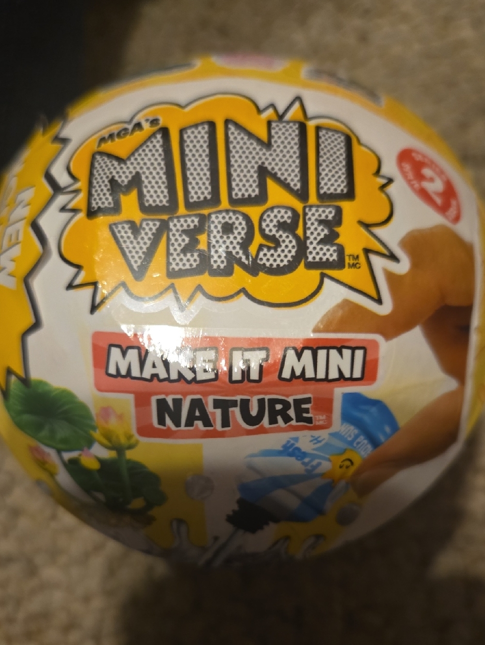 Mini Verse Make It Mini Nature Surprise Ball - Yellow